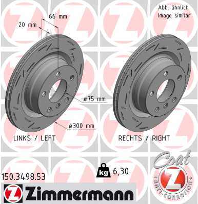 Тормозной диск ZIMMERMANN 150.3498.53