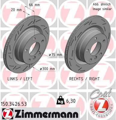 Тормозной диск ZIMMERMANN 150.3426.53