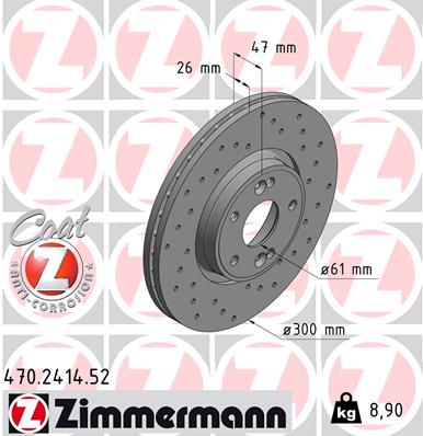 Тормозной диск ZIMMERMANN 470.2414.52