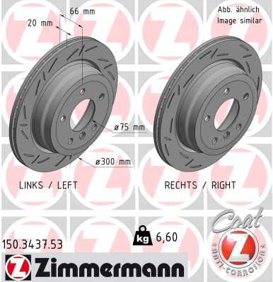 Тормозной диск ZIMMERMANN 150.3437.53