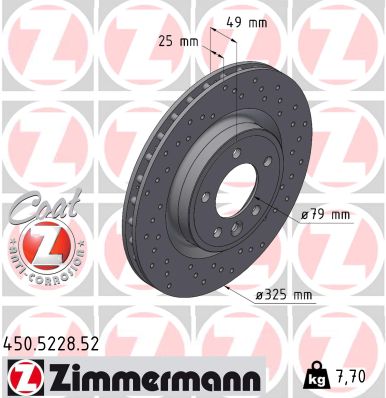 Тормозной диск sport brake disc z ZIMMERMANN 450.5228.52