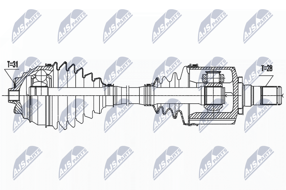 Приводной вал NTY NPW-BM-186