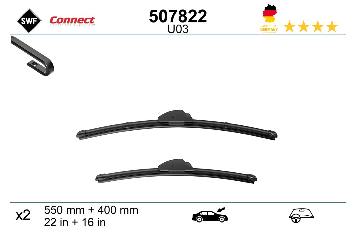 Щетка стеклоочистителя connect made in germany SWF 507822