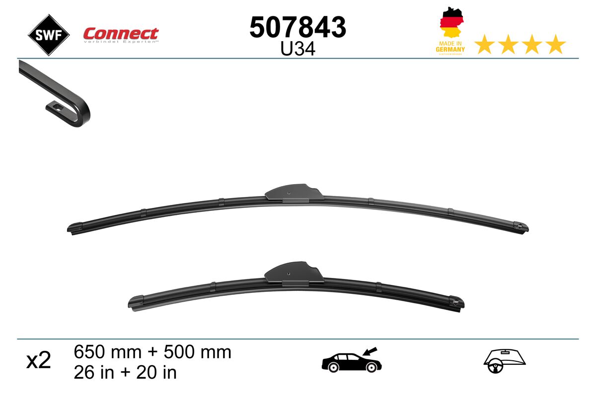 Щетка стеклоочистителя connect made in germany SWF 507843