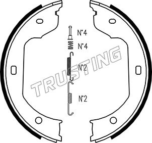 Комплект тормозных колодок стояночная тормозная система TRUSTING 019.029K