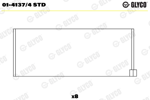 Вкладыши шатунные (std) aro spartana GLYCO 01-4137/4 STD