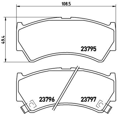 Тормозные колодки BREMBO P 79 013