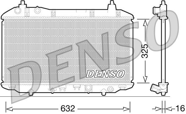 Радиатор охлаждающнй жидкости двс DENSO DRM40031