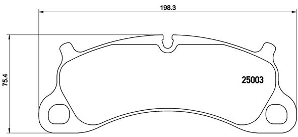 Колодки тормозные дисковые porsche 911 тарга (991) 3.8 carrera 4s / 4 gts 2014-2019 BREMBO P 65 025