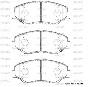 Дисковые тормозные колодки advics передние ADVICS SN597P