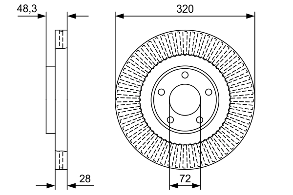 Тормозной диск BOSCH 0986479W04