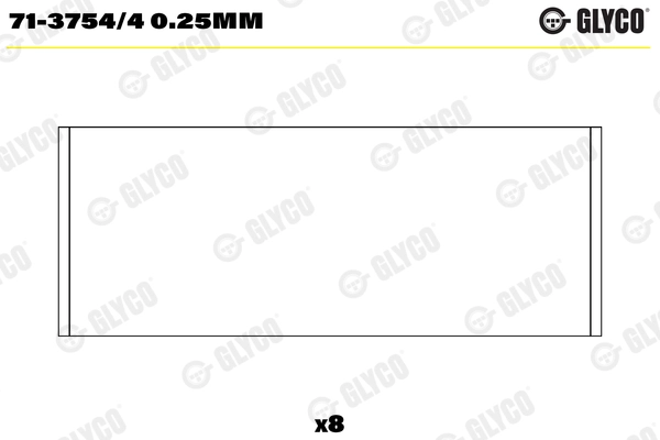 Шатунный подшипник GLYCO 71-3754/4 0.25MM