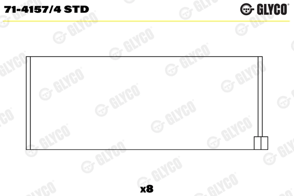 Шатунный подшипник GLYCO 71-4157/4 STD