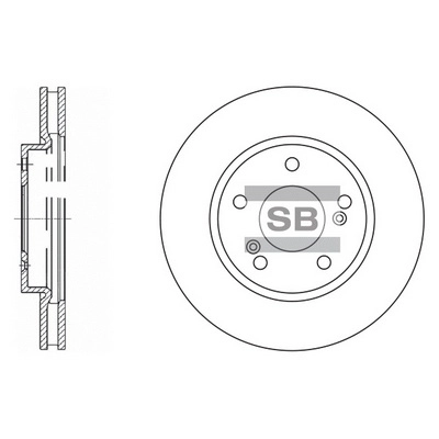 Тормозной диск передний HI-Q SD4312