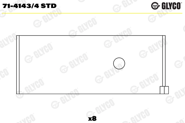 Шатунный подшипник GLYCO 71-4143/4 STD
