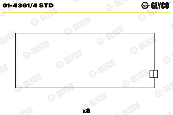 Шатунный подшипник GLYCO 01-4361/4 STD