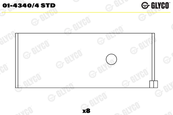 Шатунный подшипник GLYCO 01-4340/4 STD