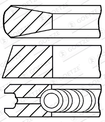 Кольцо поршневое GOETZE ENGINE 08-136500-10