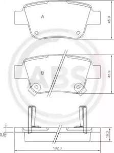 Колодки тормозные A.B.S. 37401