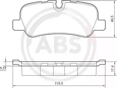 Колодки тормозные дисковые A.B.S. 37500