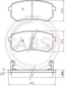 Колодки тормозные A.B.S. 37515