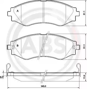 Колодки тормозные A.B.S. 37526