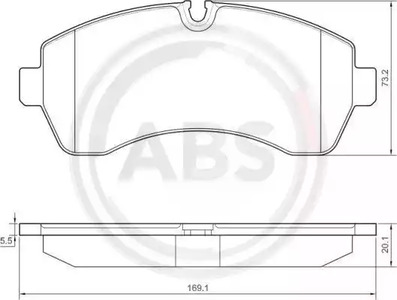 Колодки тормозные дисковые A.B.S. 37552