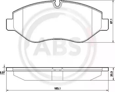 Колодки тормозные A.B.S. 37553