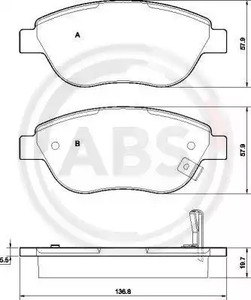 Колодки торм пер A.B.S. 37564
