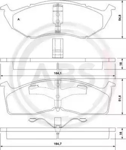 Колодки тормозные дисковые A.B.S. 38642