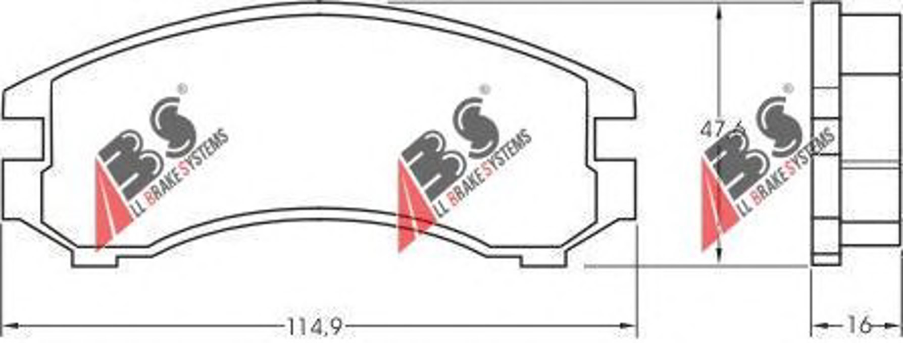 Комплект тормозных колодок дисковый тормоз A.B.S. 36611