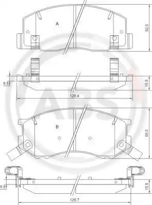 Тормозные колодки A.B.S. 37399