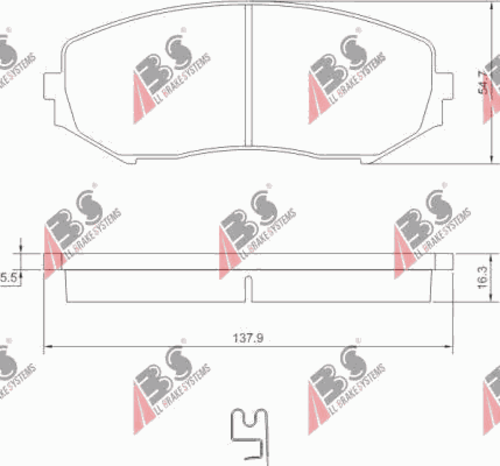 Тормозные колодки A.B.S. 37531