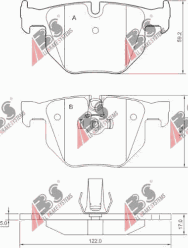 Тормозные колодки A.B.S. 37647