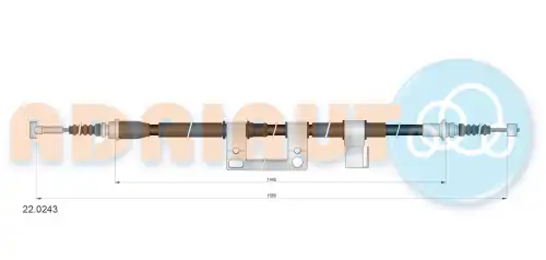 Ad22.0243 pe7625125.2148dl-17.05794ab1021sp-c713ga5r44420d трос ручника л. ADRIAUTO 22.0243