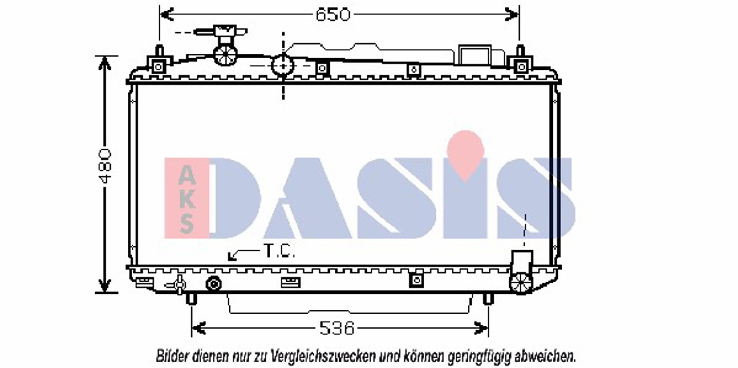 Радиатор системы охлаждения AKS DASIS 210049N