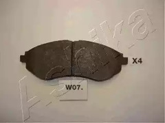 Комплект тормозных колодок дисковый тормоз ASHIKA 50-W0-007