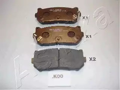 Колодки тормозные дисковые ASHIKA 51-0K-K00