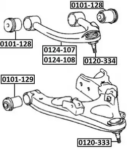 0120-333 lexus lx470 1998.5 опора шаровая переднего нижнего рычага ASVA 0120-333