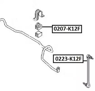 0223k12f asva тяга стабилизатора передняя ASVA 0223-K12F