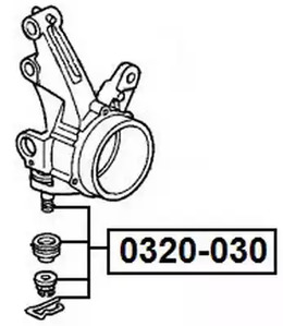 0320-030 honda civic 1.6i 2001.02 шаровая опора нижняя ASVA 0320-030