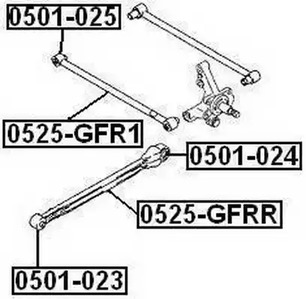 0501-023 mazda 626 gf 97 сайлентблок задней продольной тяги ASVA 0501-023