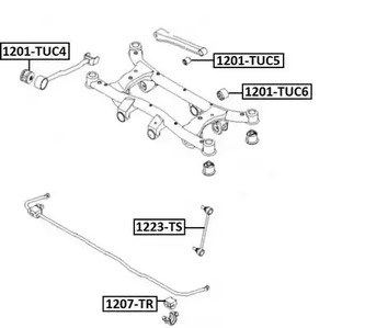 Сайлентблок рычага подвески ASVA 1201-TUC6