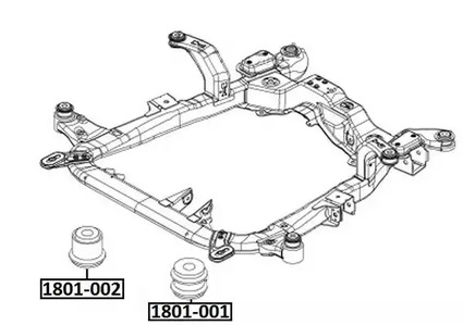 Сайлентблок рычага подвески ASVA 1801-002