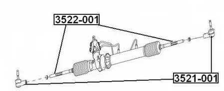 Наконечник рулевой тяги ASVA 3521-001