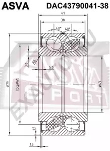 Подшипник ступичный ASVA DAC43790041-38
