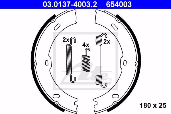 Колодки тормозные барабанные ATE 03-0137-4003-2