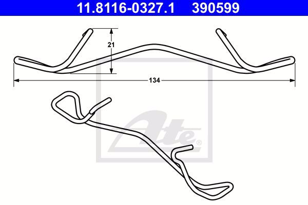 Пружина тормозного суппорта ATE 11-8116-0327-1