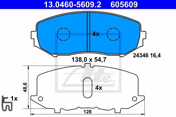 Колодки тормозные дисковые ATE 13-0460-5609-2