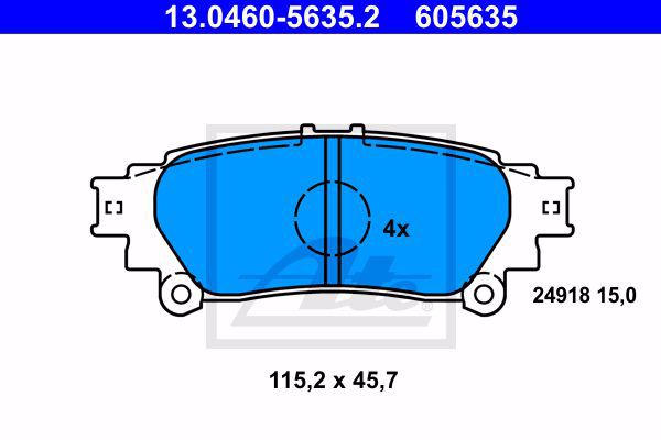 Колодки тормозные дисковые ATE 13-0460-5635-2
